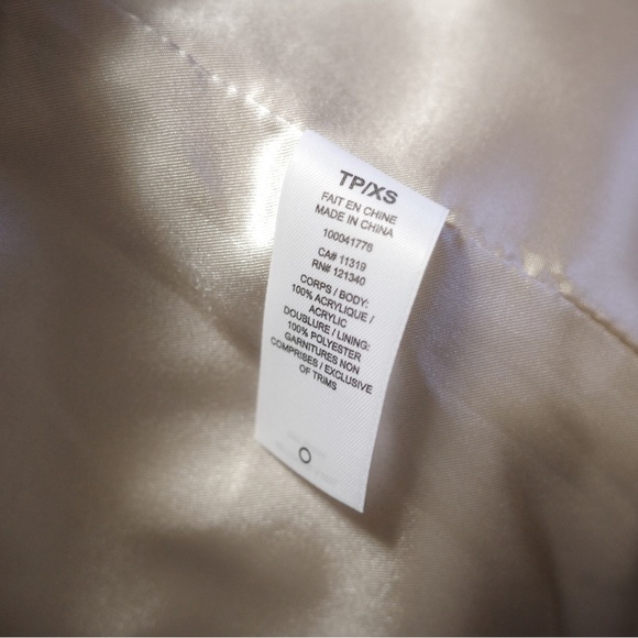 Dynamite Faux Fur Open Front Vest Warm Beige Size XS - Picture 4 of 5